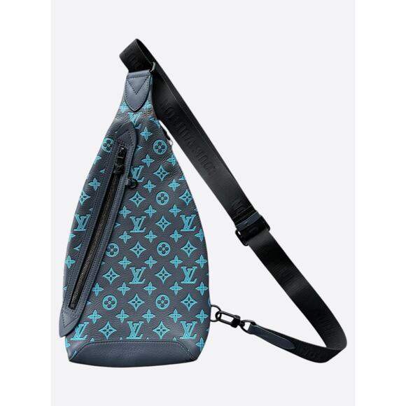 Louis Vuitton Blue Monogram Leather Duo Slingbag - Picture 1 of 3